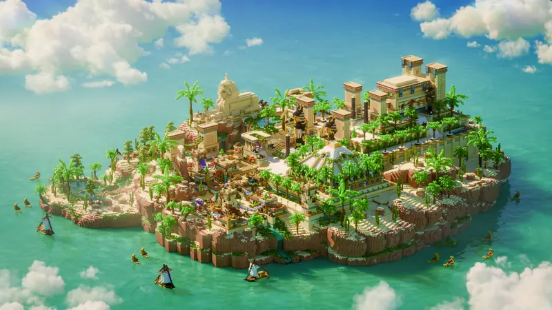 Great Pharaoh, a sandstone Egyptian island city