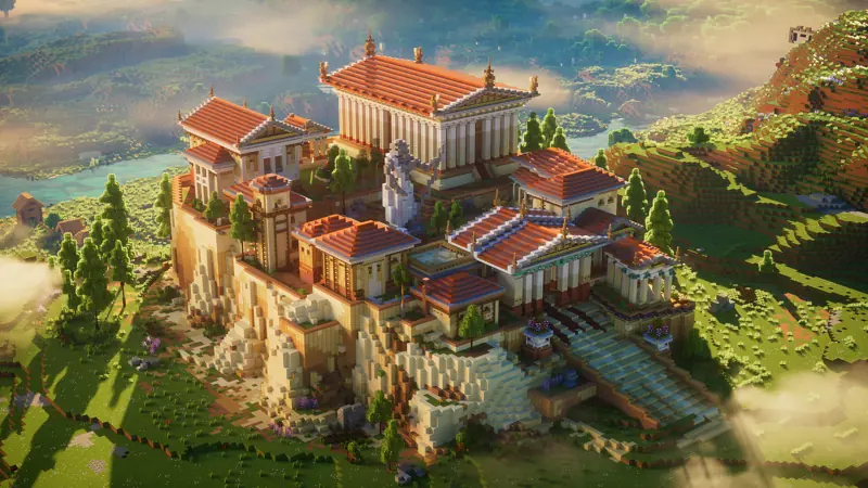 Temple Of Athena, a Greek temple complex on a hilltop